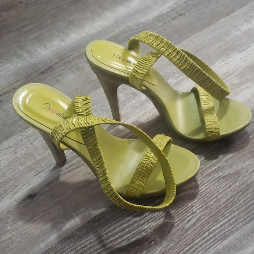 Green sandle heels